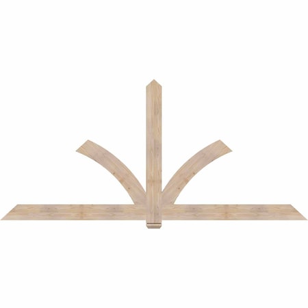 Ekena Millwork Redmond Smooth Timber Gable Bracket, Douglas Fir, 108"W x 49"H x 1 1/2"D x 5 1/2"F, 11/12 Pitch GBW108X49X0206RED00SDF